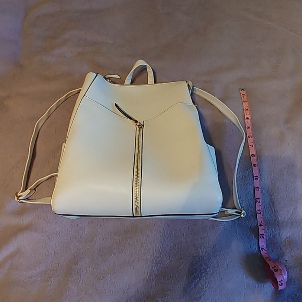 White Backpack Purse